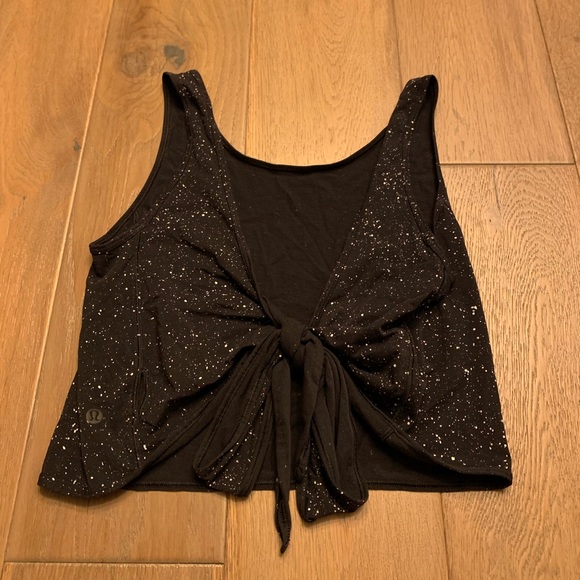 Black Speckled It’s a tie tank size 4 - Picture 1 of 3